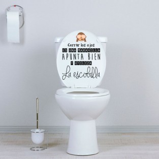 Vinilos decorativos baños apunta bien